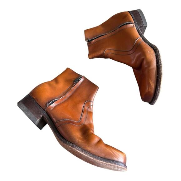 Vintage Florsheim Imperial Zipper Boots 10 D Chelsea Style - Picture 3 of 9